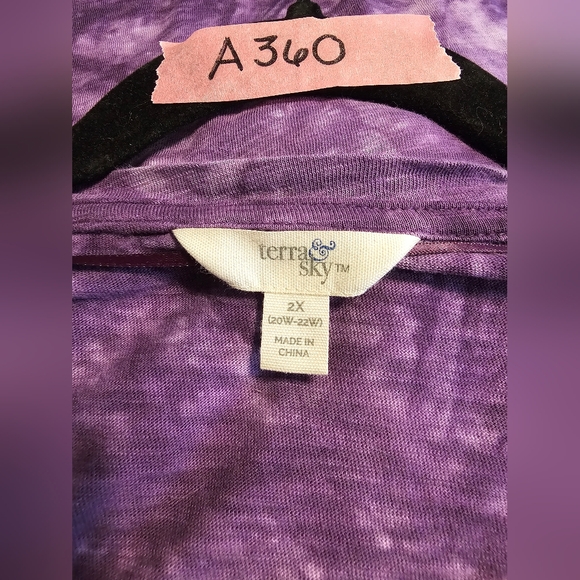 Terra & Sky Purple Short Sleeve Top - Picture 3 of 5